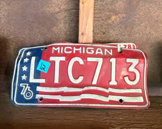 Pair 1976 Michigan License Plate