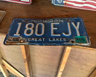 Single Michigan License Plate