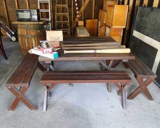 Another great shot of the vintage picnic table