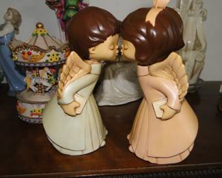 Smooching Angels, handmade in ceramics class