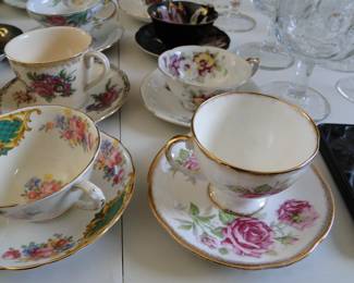More and more and more teacups.  We do have teacups all the time at these sales, but THESE are one of a kind, and amazing