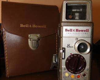 Vintage Bell and Howell 8mm camera, with the original carrying case