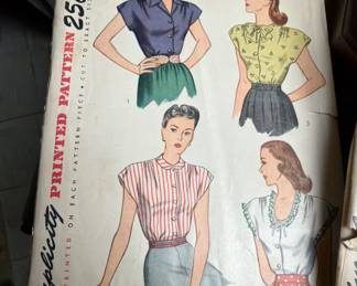 Vintage 1950's sewing patterns