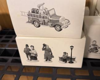 Department 56 Fire truck and carolers