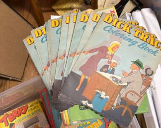 Vintage New Old Stock Dick Tracy Coloring Books