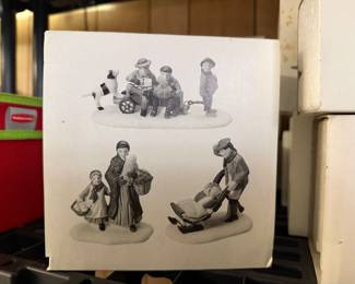 Department 56 Christmas figures in the snow