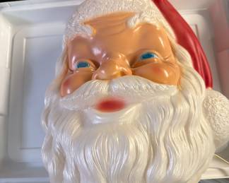 Molded plastic Santa Face