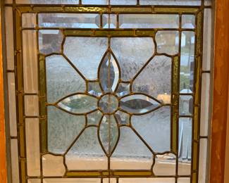 Stained glass window beveled glass 