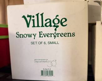 Department 56 Village snowy evergreens