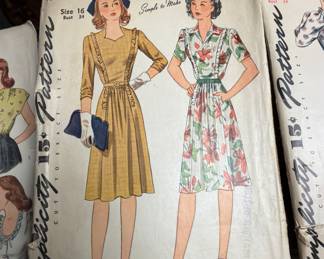 Vintage 1950's sewing patterns