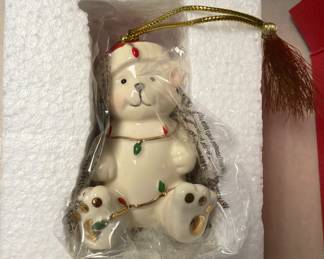 Lenox Bear Christmas ornament