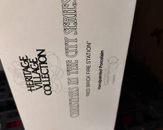 Department 56 Christmas in the city series Red Brick Fire Station 