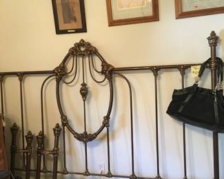 King size head board with bed frame Metal