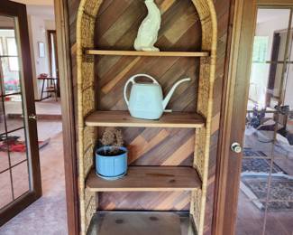 Rattan shelf