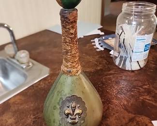 Leather decanter 