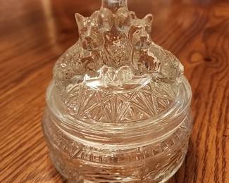 Vintage Scottie dog powder dish