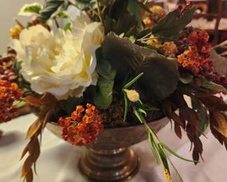 Brass footed bowl vase