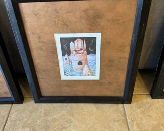 6 Paolo Grimaldi Lithograph Prints Framed $395