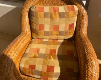 Set of 2 Wicker Chairs / 36" Height / Some wear on arms / $150