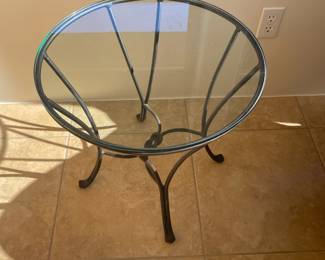 Glass Top Side Table / $60 / 20" Tall & 20" Width