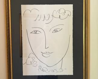 Print by Matisse "La Pompadour" 30" x 36" $195