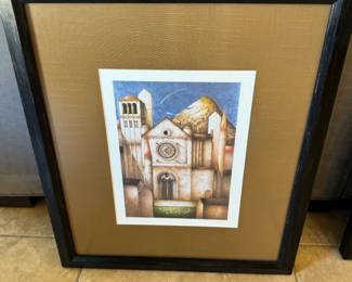 6 Paolo Grimaldi Lithograph Prints Framed $395