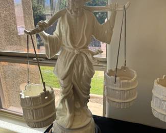 Two 21" Porcelain Statues $195