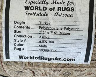 Runner Rug from World of Rugs $100