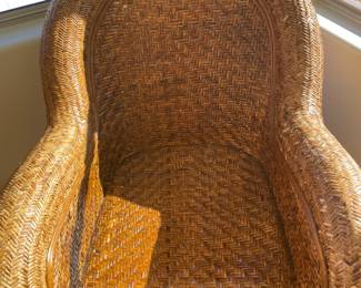 Set of 2 Wicker Chairs / 36" Height / Some wear on arms / $150