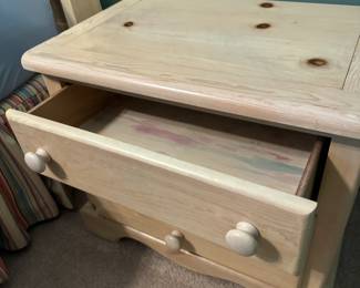 3 Drawer Light Wood Nightstand Set of 2 / $100