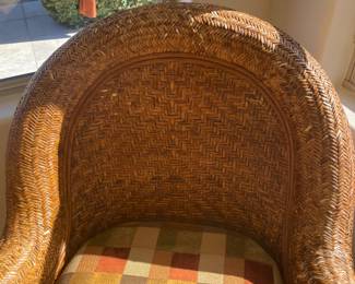 Set of 2 Wicker Chairs / 36" Height / Some wear on arms / $150