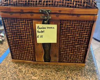 Bamboo Woven Basket $15