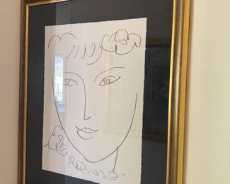 Print by Matisse "La Pompadour" 30" x 36" $195