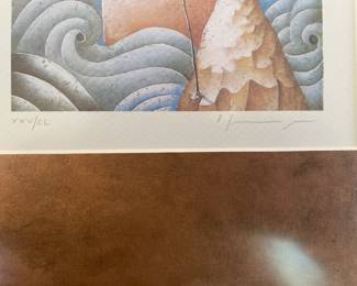 6 Paolo Grimaldi Lithograph Prints Framed $395