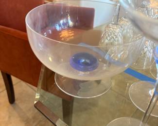 Blue Glass and Glass LOT $40