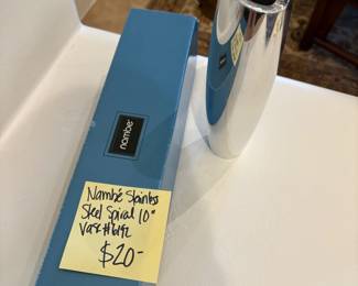 Nambe Stainless Steel Spiral Vase $20