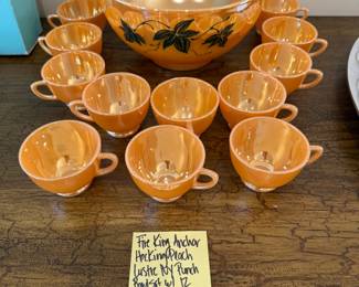 Punch Bowl and Cups $30