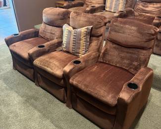 Set of 3 Manual Recliners / Length 87" x Width 36" / $295
