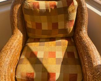 Set of 2 Wicker Chairs / 36" Height / Some wear on arms / $150