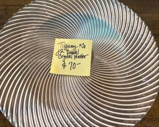 Tiffany JR Crystal Platter $70
