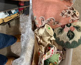 Mccoy pottery and hook rugs
