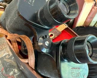 Close-up on binoculars