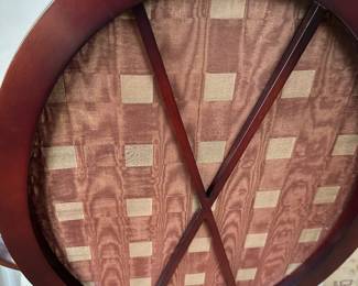 Barbara Barry for Baker Furniture oval x-back lounge chair - one of two. Alternate view.