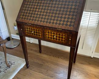 Maitland Smith Louis XVI style replica slope secretary.
