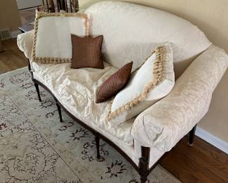Fabulous vintage settee - pristine condition. Alternate view.