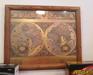 Vintage Gold Foil World Map By Blaeu