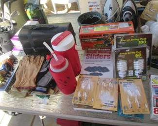 Light Bulbs, Work Gloves, Irons, Lunch Box & Thermoses