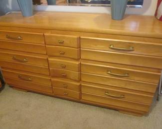 MCM Dresser, Hard Maple By Kling Factories, NY          60" X 22" X 32" High
