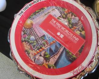 Vintage Tin Serving Tray, 1982 Knoxville, TN