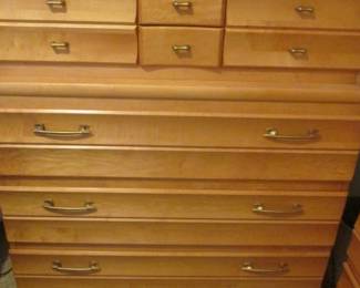 MCM Chest on Chest, Hard Maple By Kling Factories,NY  38" X 22" X 44" High